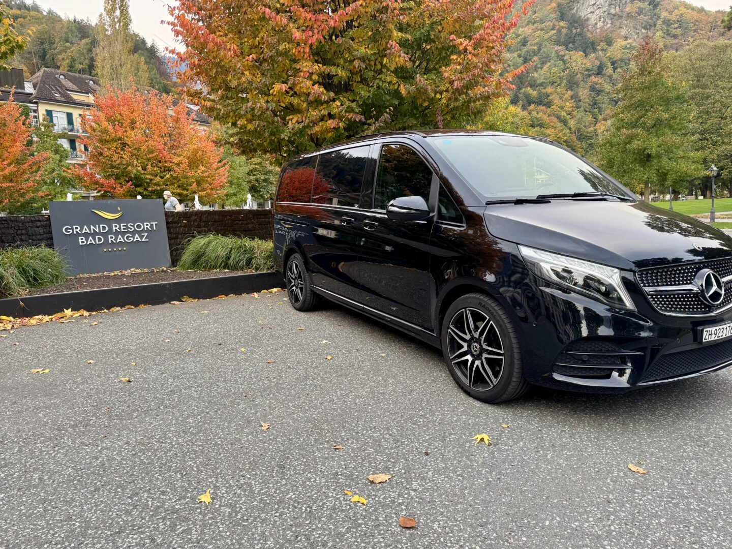Globetransporte Mercedes V-Class at Grand Resort Bad Ragaz Switzerland