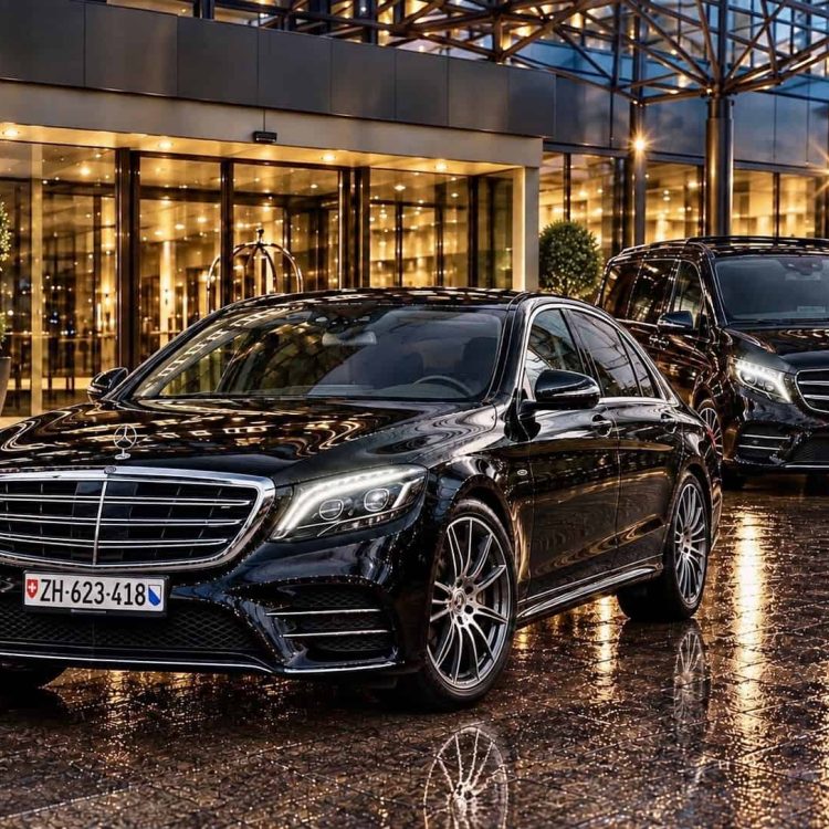 Globetransporte Mercedes-Benz S 450 4MATIC and V-Class 4MATIC premium chauffeur vehicles.