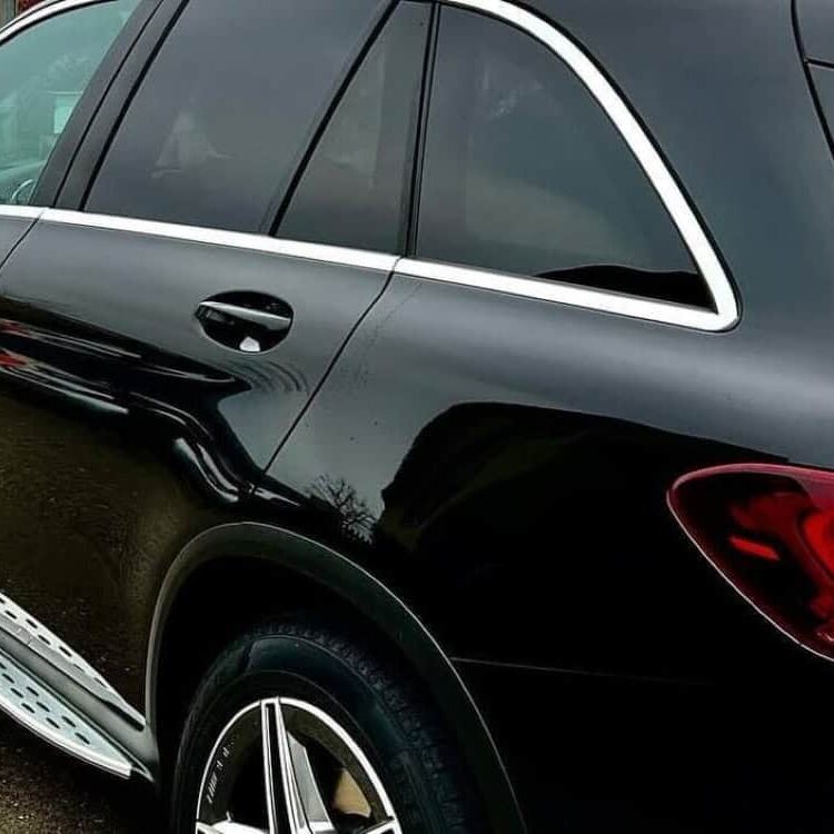 Elegant black Mercedes-Benz vehicle ready for premium airport transfer services in Zurich, Switzerland. Perfect for business travelers seeking comfort and reliability.